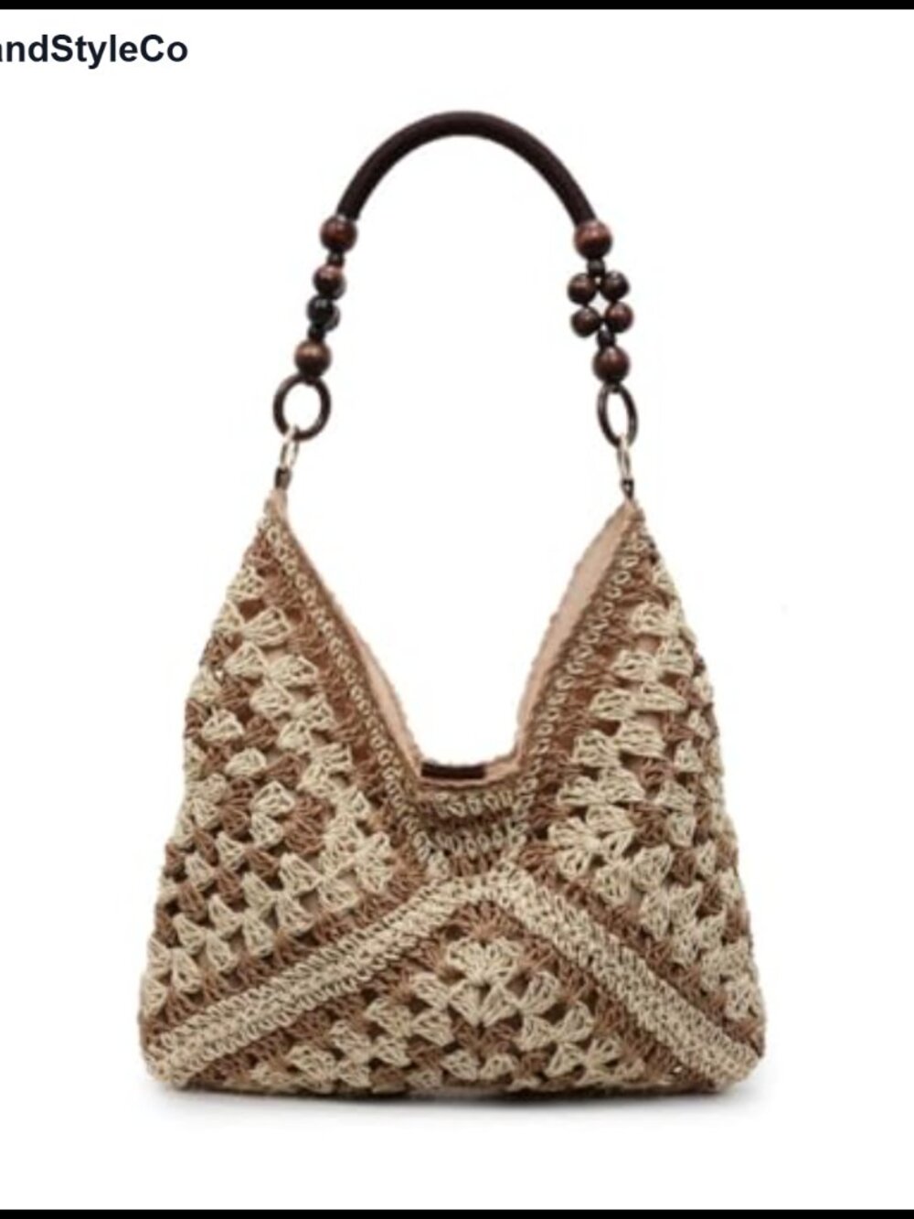 Boho Straw Hobo Bag Women Slouchy Shoulder Tote Beach Summer Handbag Woven